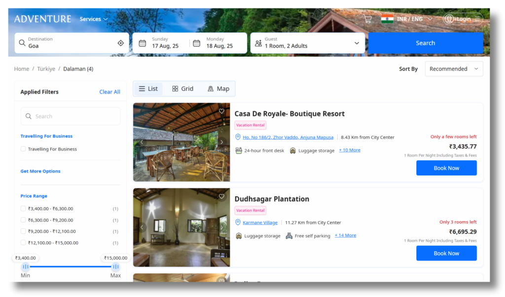 Adventure Japan: Tavel Booking Portal Case Study