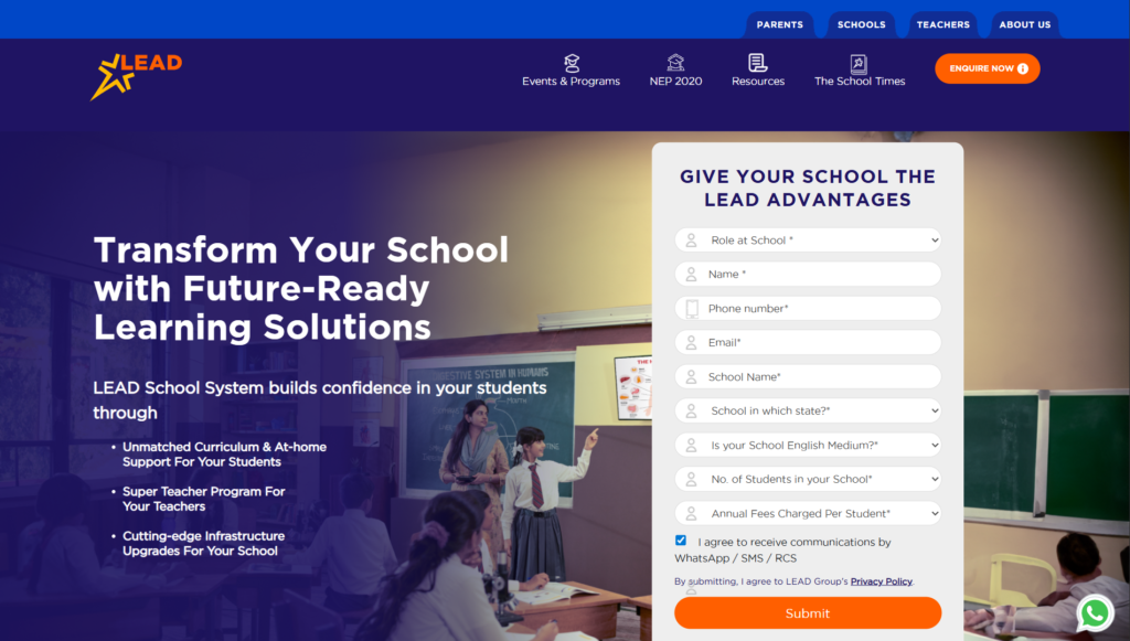 Lead School case study